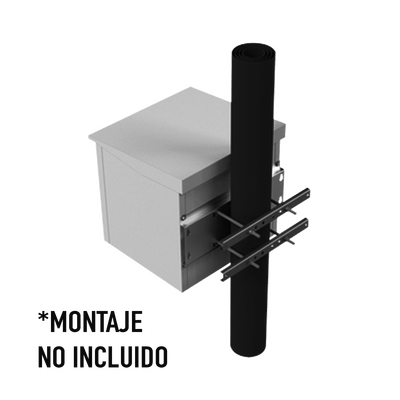 Gabinete de Exterior con Rack de 19" de 9UR con Ventiladores y Termostato, Se envía el Gabinete armado, (Montaje a poste o torre se vende por separado). - Image 7