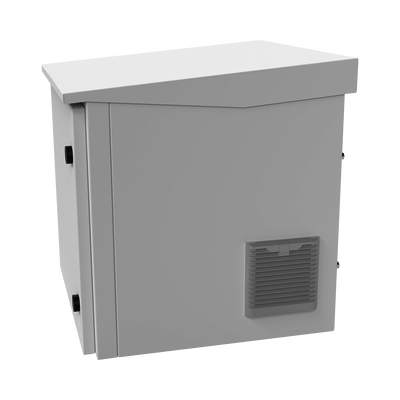 Gabinete de Exterior con Rack de 19" de 9UR con Ventiladores y Termostato, Se envía el Gabinete armado, (Montaje a poste o torre se vende por separado). - Image 2