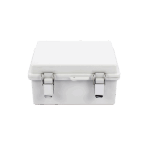 Gabinete de Plástico ABS, Uso en Intemperie IP66 (170 x 220 x 110 mm) Cierre por broche Inoxidable y Permite Cerrado con Candado y Llave (Perno 5mm) No Incluido