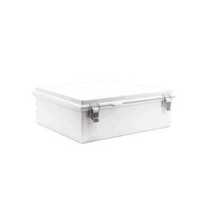 Gabinete de Plástico ABS, Uso en Intemperie IP66 (350 x 460 x 160 mm) Cierre por Broche Inoxidable y Permite Cerrado con Candado y Llave (Perno 5mm) No Incluido