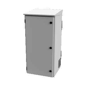 Gabinete de Exterior con Rack de 19" de 24U con Ventiladores y Termostato, Se envía el Gabinete Armado (Montaje a poste o torre se vende por separado).