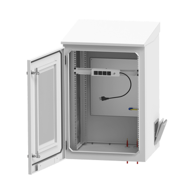 Gabinete de Exterior con Rack de 19" de 24U con Ventiladores y Termostato, Se envía el Gabinete Armado (Montaje a poste o torre se vende por separado). - Image 3