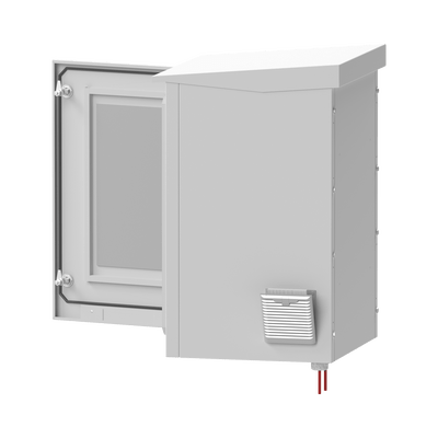 Gabinete de Exterior con Rack de 19" de 24U con Ventiladores y Termostato, Se envía el Gabinete Armado (Montaje a poste o torre se vende por separado). - Image 2