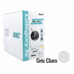 Bobina de Cable UTP 305 m. de Cobre, NetKey, Gris Claro, Categoría 5e (24 AWG), PVC (CM), de 4 pares