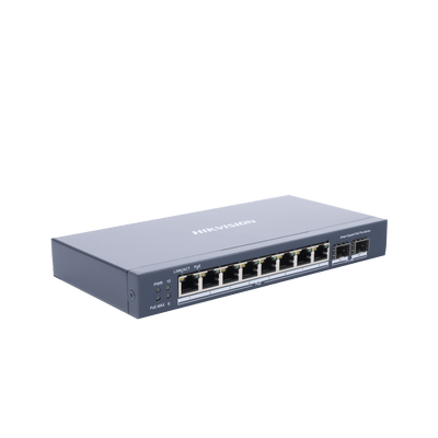 Switch Gigabit PoE+ / Administrable / 8 Puertos Gigabit PoE+ / 2 Puertos SFP / Configuración Nube Hik-Partner Pro / Modo Extendido hasta 300 Metros / 110 W - Image 3