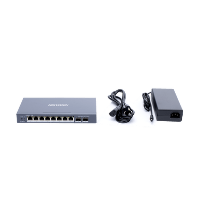 Switch Gigabit PoE+ / Administrable / 8 Puertos Gigabit PoE+ / 2 Puertos SFP / Configuración Nube Hik-Partner Pro / Modo Extendido hasta 300 Metros / 110 W - Image 5