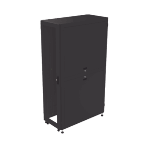 Gabinete Profesional para Telecomunicaciones de 45UR, 1200 mm Profundidad, Incluye 2 Organizadores Verticales de 45 Unidades de Rack, Se envía el Gabinete Armado.