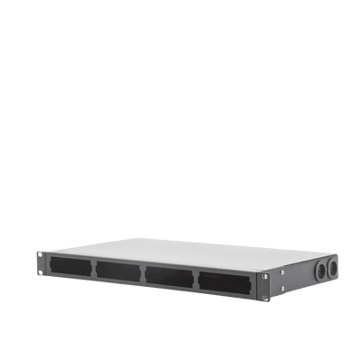 Distribuidor de fibra óptica vacio 19in, Acepta 4 placas Acopladoras de Linkedpro, hasta 24 fibras, 1UR, Incluye charola de empalme - Image 4