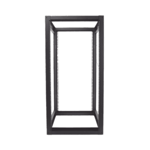 Rack Estándar 19" de 4 Postes, Acero, 24 Unidades, Profundidad Ajustable.
