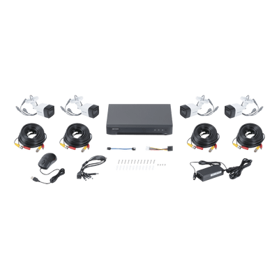 (MICRÓFONO INTEGRADO) KIT TURBOHD 5 Megapixel / DVR 4 Canales / 4 Cámaras Bala con Micrófono Integrado (exterior 2.8 mm) / Fuente de Poder / Accesorios de Instalación - Image 3