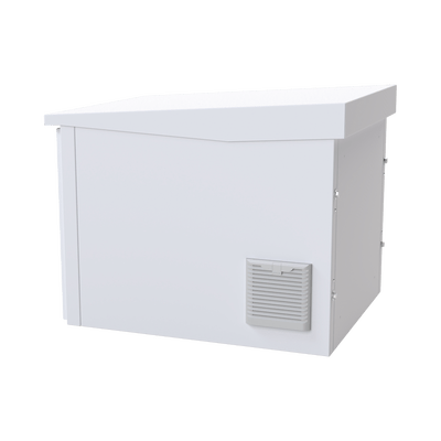 Gabinete PROFUNDO hasta 705 mm de profundidad, de Exterior de 9UR con Ventiladores y Termostato, Se envía el Gabinete Armado, (Montaje a poste o torre se vende por separado). - Image 2