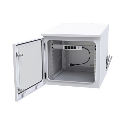 Gabinete PROFUNDO hasta 705 mm de profundidad, de Exterior de 9UR con Ventiladores y Termostato, Se envía el Gabinete Armado, (Montaje a poste o torre se vende por separado). - Image 3