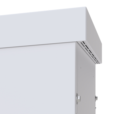 Gabinete PROFUNDO hasta 705 mm de profundidad, de Exterior de 9UR con Ventiladores y Termostato, Se envía el Gabinete Armado, (Montaje a poste o torre se vende por separado). - Image 6