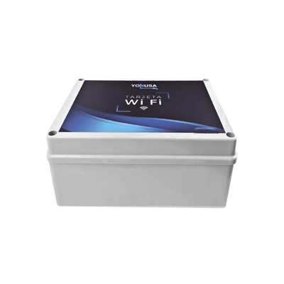 Modulo WIFI LITE con gabinete para uso en Energizadores YONUSA / Aplicación sin costo / Botón de Pánico/ 1 Salida Propósito General