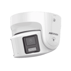 [ PROTECCIÓN ACTIVA ] Turret IP Panorámica 8 Megapíxel / 2 Lentes 4 mm (180°) / Imagen a Color 24/7 (ColorVu) / PoE / WDR 130° / IP67 / ACUSENSE / Luz Estroboscópica y Alarma Audible / 30 mts Luz Blanca / Micro SD