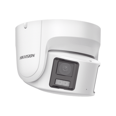 [ PROTECCIÓN ACTIVA ] Turret IP Panorámica 8 Megapíxel / 2 Lentes 4 mm (180°) / Imagen a Color 24/7 (ColorVu) / PoE / WDR 130° / IP67 / ACUSENSE / Luz Estroboscópica y Alarma Audible / 30 mts Luz Blanca / Micro SD - Image 3