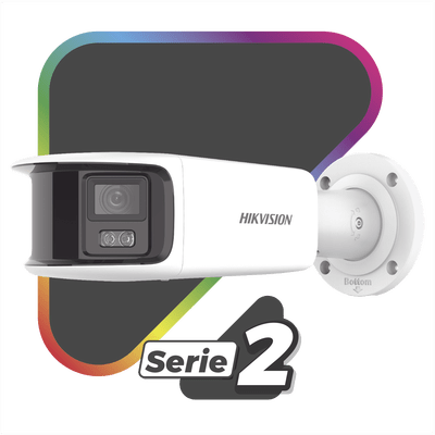 [FlexVu] [ PROTECCIÓN ACTIVA ] Bala IP Panorámica 8 Megapixel (4K) / 2 Lentes 4 mm (180°) / Imagen a Color 24/7 (ColorVu) / PoE / WDR 130° / IP67 / ACUSENSE / Luz Estroboscópica y Alarma Audible / 40 mts Luz Blanca / Micro SD - Image 2