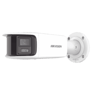 [FlexVu] [ PROTECCIÓN ACTIVA ] Bala IP Panorámica 8 Megapixel (4K) / 2 Lentes 4 mm (180°) / Imagen a Color 24/7 (ColorVu) / PoE / WDR 130° / IP67 / ACUSENSE / Luz Estroboscópica y Alarma Audible / 40 mts Luz Blanca / Micro SD