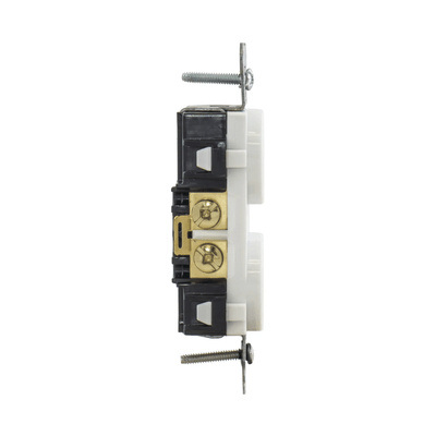 Contacto Dúplex 20 A, 125 V,  2 Polos, 3 Hilos, Cableado Posterior y  Lateral, Color Blanco (Nema 5-20R). - Image 3