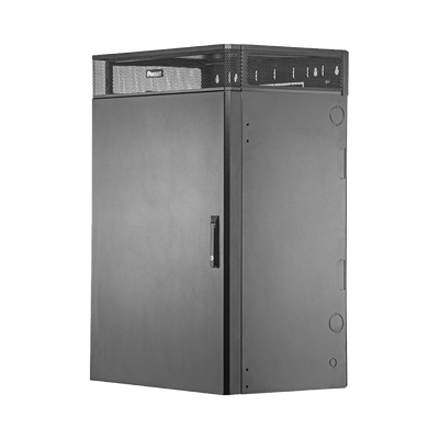 Gabinete de Montaje en Pared TrueEdge™, Con 9 UR para Equipo Activo y 9 UR para Paneles de Parcheo, Fabricado en Acero, Color Negro