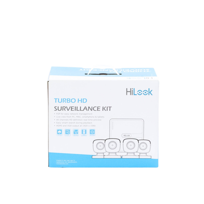 Kit TurboHD 720p / DVR 4 canales / 4 Cámaras Bala de Metal / 4 Cables 18 Mts / H.265+ / 1 Fuente de Poder Profesional / Accesorios de Instalación - Image 5