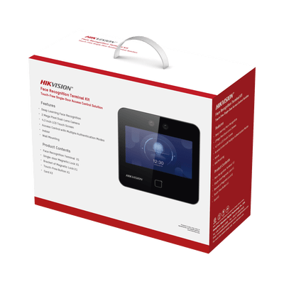 Kit de Control de Acceso TODO INCLUIDO con Lector de Rostros, QRs y Tarjetas / 1,500 rostros / Compatible con App HIKConnect /Incluye Electroimán Botón de Salida y Montajes Z y L para imán / HIK-IA - Image 2