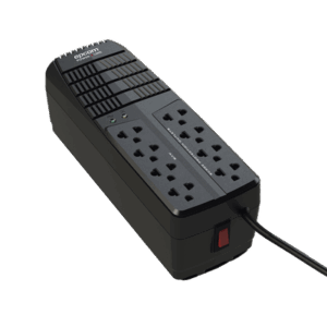 Regulador de Voltaje 1000 VA-500 W /  4 Contactos con AVR / 4 Contactos con Supresor de Picos / Protección RJ11