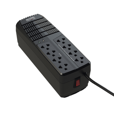 Regulador de Voltaje 1000 VA-500 W /  4 Contactos con AVR / 4 Contactos con Supresor de Picos / Protección RJ11