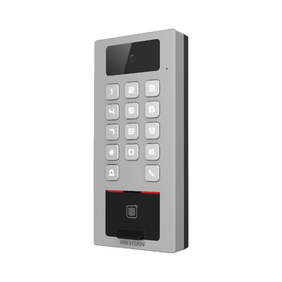 Lector Biometrico con Teclado para Exterior Antivandálico IP65 & IK09 con función de Videoportero Multiapartamento / Huella, Tarjeta, Código QR, PIN o App HikConnect / Cámara 2 MP compatible con NVRs / Soporta biom - Image 2