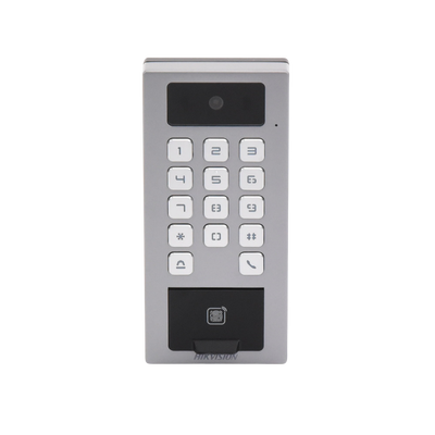 Lector Biometrico con Teclado para Exterior Antivandálico IP65 & IK09 con función de Videoportero Multiapartamento /  Huella, Tarjeta, Código QR, PIN o App HikConnect  / Cámara 2 MP compatible con NVRs / Soporta biom - Image 3
