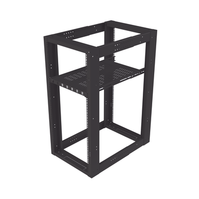 Charola Ventilada para Soportar Equipos en Rack, Profundidad Ajustable de 495 a 965 mm, 1U, Color Negro - Image 2