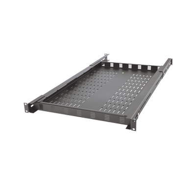 Charola Ventilada para Soportar Equipos en Rack, Profundidad Ajustable de 495 a 965 mm, 1U, Color Negro - Image 3