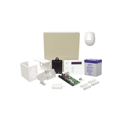 Kit Cableado con VISTA48/6160RF, Batería, Transformador, Sensor Pir, Contactos Magnéticos, Sirena, Gabinete de sirena y Tamper