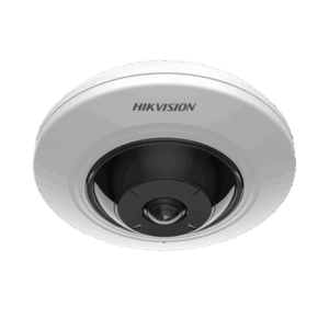 Mini Fisheye IP 5 Megapixel / Panorámica 180° - 360° / 8 mts IR / Interior / PoE / HEOP / ACUSENSE / Detección Facial / Microfono Integrado
