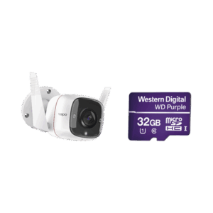 Kit de Cámara IP Wi-Fi / Incluye 1 Pieza Modelo TAPOC310 / 2 Megapixel / Audio Doble Vía / Utiliza la App Tapo / 1 Memoria Micro SD Modelo WD32MSD