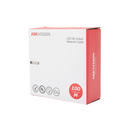 Bobina de Cable UTP 100 Mts / Cat 5E (24 AWG) / Color Blanco / PVC (CM) / Uso en Interior / 100% Cobre / Aplicaciones de CCTV y Redes de Datos - Image 2