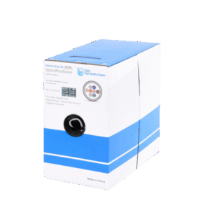 Bobina de cable de 305m, (1000 ft), Cat5e, 24 AWG, color Gris, UL, para aplicaciones en videovigilancia, redes de datos. Uso Interior