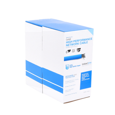 Bobina de cable de 305 metros Cat6, CM, 24 AWG, Alto Rendimiento, ETL, UL, color azul, super flexible, para aplicaciones de videovigilancia, video HD, y redes de datos. Uso interior - Image 3