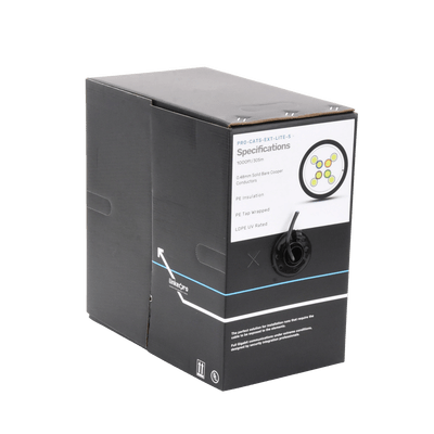 Bobina de cable de 305 m, Cat5e, color negro, sin blindar, para aplicaciones de videovigilancia, redes de datos. Uso en intemperie - Image 4