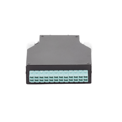 Distribuidor de Fibra Óptica para Riel Din, 12 Acopladores LC/UPC Duplex Multimodo con Charola de Empalme