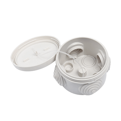 Caja Derivación-Conexión de Plástico Circular con 4 Glándulas de Goma (70 diámetro X 48 alto mm). Para Instalaciones Comerciales, Residenciales e Industriales. Cerrado a Presión. - Image 2