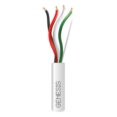 Bobina de 152 Metros / Cable de Cobre / 4 x 18 AWG / Riser / Color Blanco / Para Aplicaciones de Alarmas de Intrusión/Control de Acceso/ Automatización / Interfonos y Tv Porteros