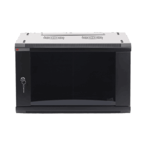 Gabinete PRECISION, Con Puerta de Cristal Templado, de 19in, 6UR, 450mm de Profundidad, Color Negro