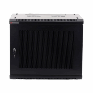 Gabinete PRECISION, Con Puerta Perforada, de 19in, 9UR, 450mm de Profundidad, Color Negro