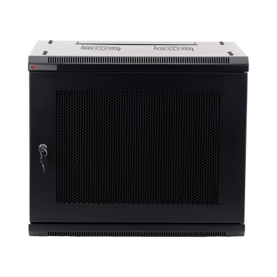 Gabinete PRECISION, Con Puerta Perforada, de 19in, 9UR, 450mm de Profundidad, Color Negro
