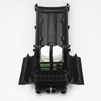 Caja de Distribución de Fibra Óptica para 24 Empalmes con 16 Acopladores SC/APC. Enterrado Directo, IP68, Splitter 1x8 Incluido con Conectores SC/APC - Image 4