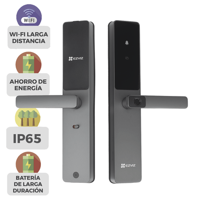 Cerradura Inteligente / Wi-Fi / Bluetooth / Códigos Temporales Para Visitantes / Lectura de Huella / Lectura de Tag / Contraseña / Botón para Timbrar / Apertura Remota / Alarma Anti-intrusión / No Requiere HUB - Image 2