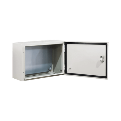 Gabinete de Acero IP66 Uso en Intemperie (400 x 300 x 300 mm) con Placa Trasera Interior Metálica y Compuerta Inferior Atornillable (Incluye Chapa y Llave T). Ideal para Centros de Carga y Tableros de Control. - Image 3