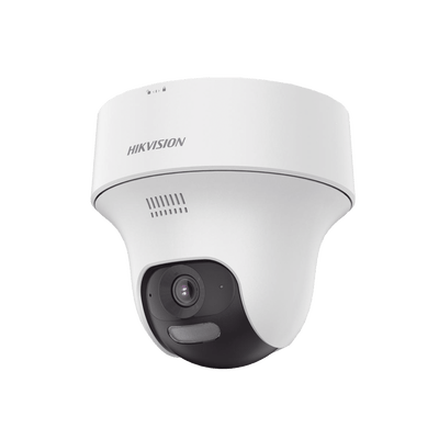 Turret  PT IP 4 Megapixel / Lente 2.8 mm / Dual Light (20 mts IR + 15 mts Luz Blanca) / Wi-Fi / IP54 / dWDR / H.265 / Audio Bidireccional (Micrófono y Bocina) / Micro SD
