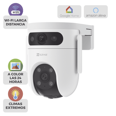 Cámara PT Doble Lente / 10 Megapixel (5MP+5MP) / IA Detección Humana y Vehiculo / Vision Nocturna a Color / Sirena y Luz Estroboscópica / Vista Simultánea de Cámara PT y Cámara Fija / Protección IP65 / Audi - Image 5